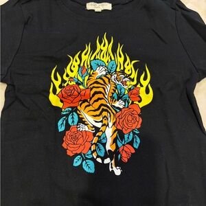 Black and Red Short Sleeve Tees with Bold Graphics